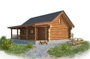 большая баня с террасой