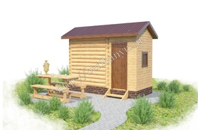 баня из бревна 2х3